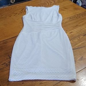 CACHE Womens White Dress LARGE MEDIUM ? Used Preowned Cocktail Party Holiday